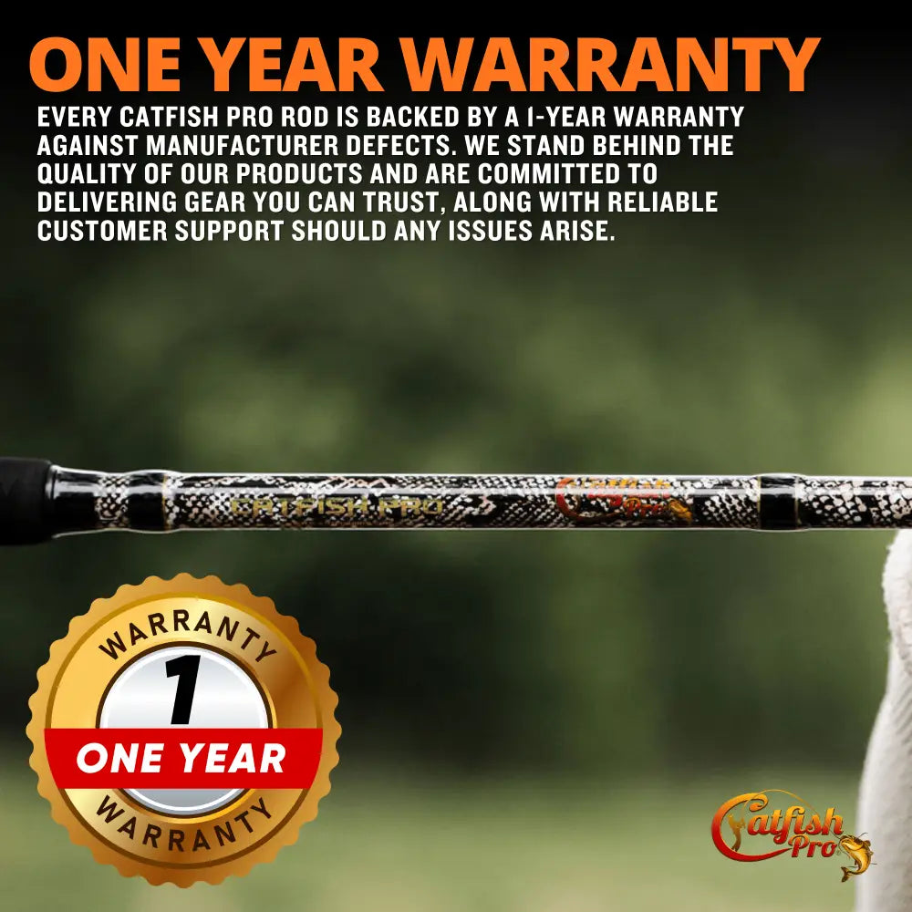 1 of 220 The Rattlesnake Spinning Rod - Limited Edition | Fishing power: Medium Medium-Heavy Heavy - Catfish