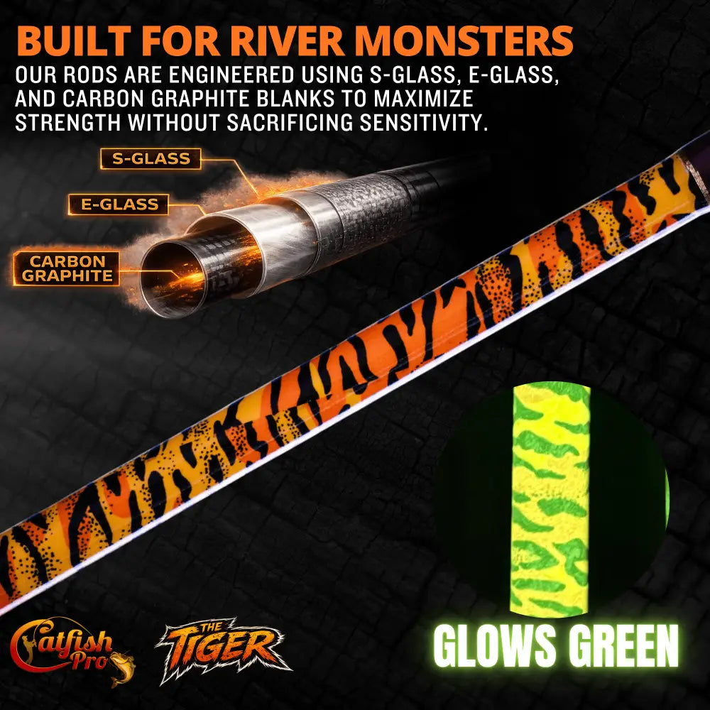 1 of 220 The Tiger Casting Rod - Limited Edition | Action: Medium Medium-Heavy Heavy - Catfish