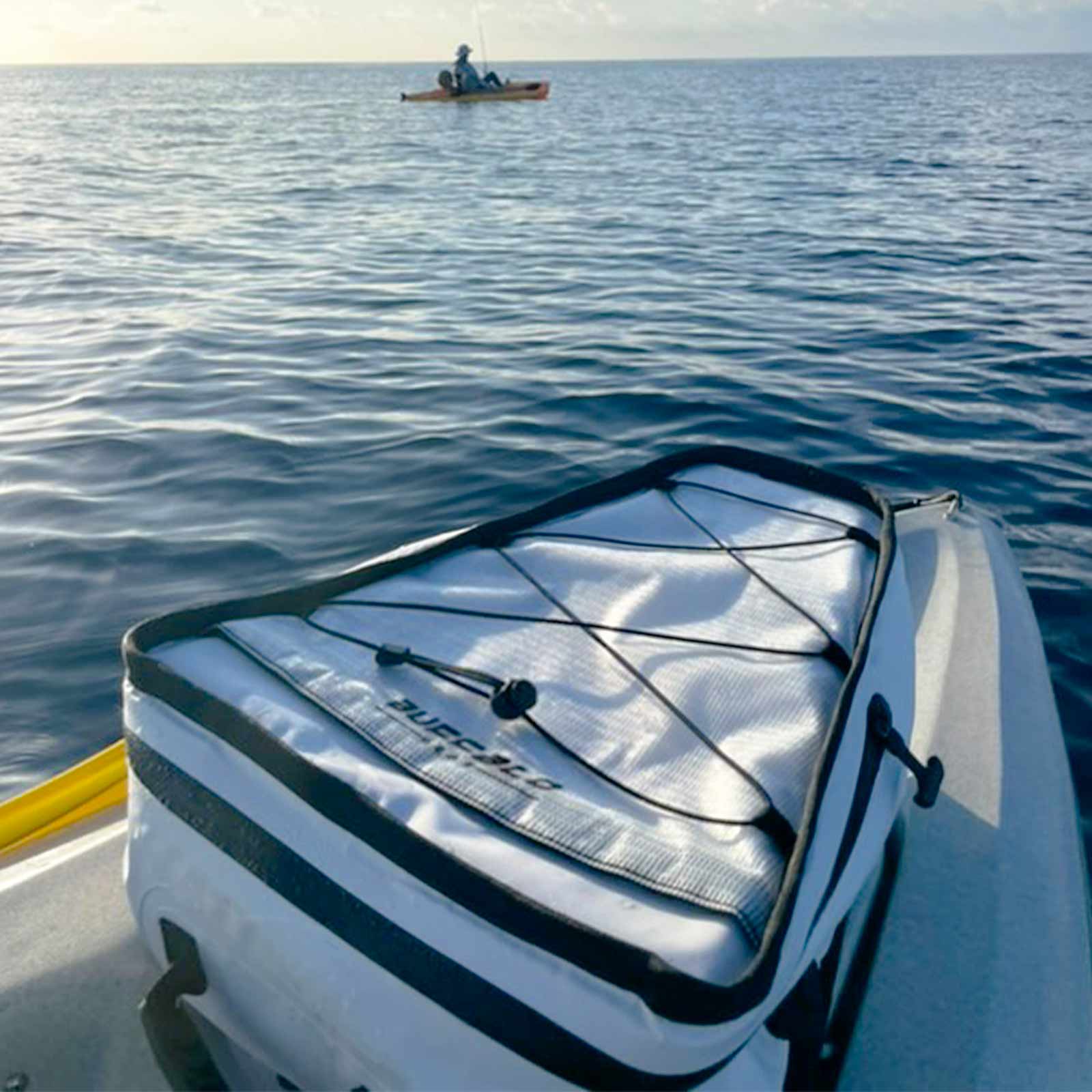 18’’ Kayak Cooler Bag with Waterproof Zipper – Buffalo Gear | Color: Orange Gray White Blue