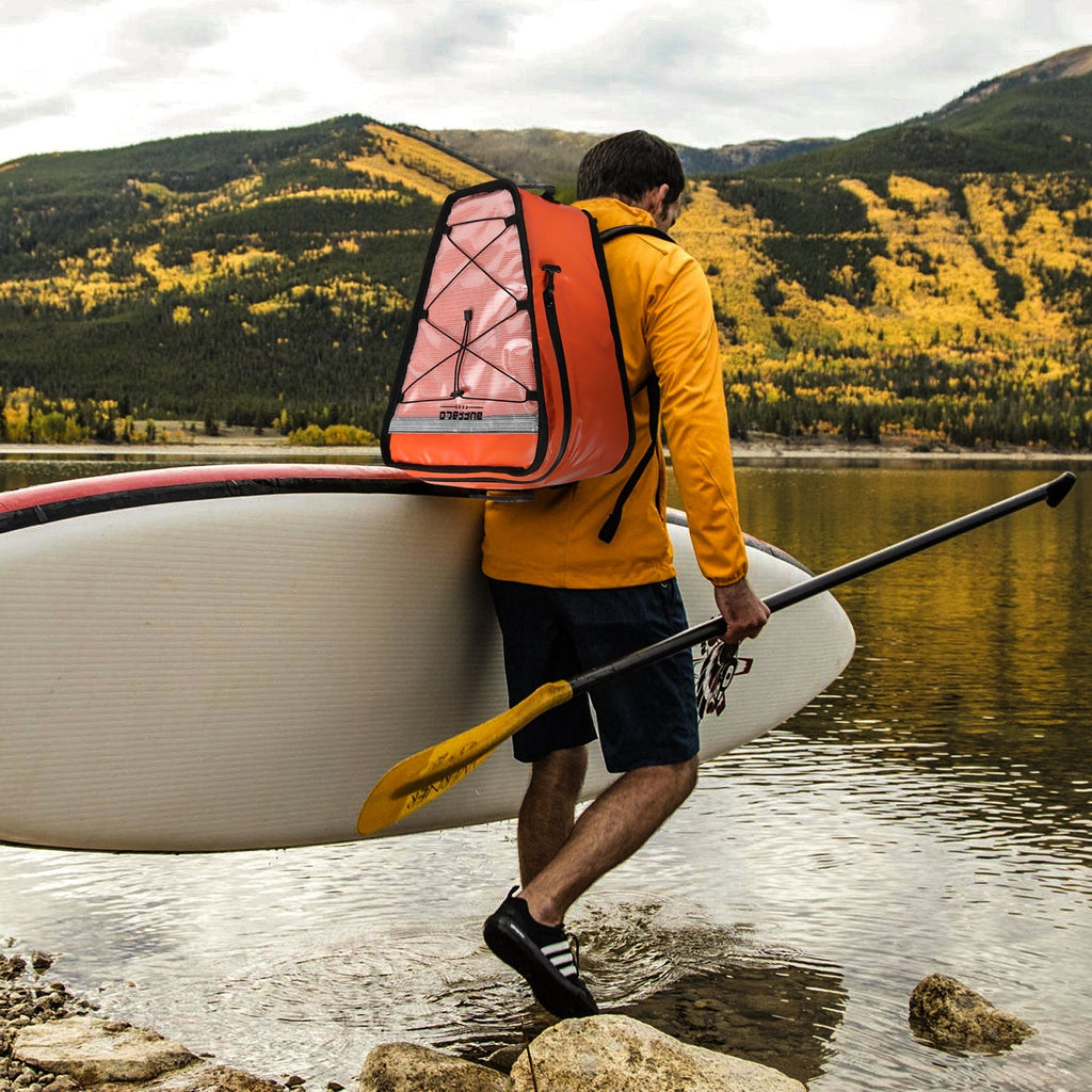 18’’ Kayak Cooler Bag with Waterproof Zipper – Buffalo Gear | Color: Orange Gray White Blue