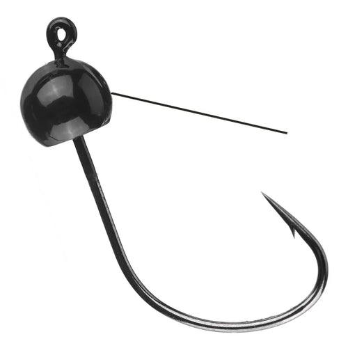 1st Contact Tungsten Weedless Wacky Jig Head | 97% Pure Rig | Color: Black Green Pumpkin - Heads