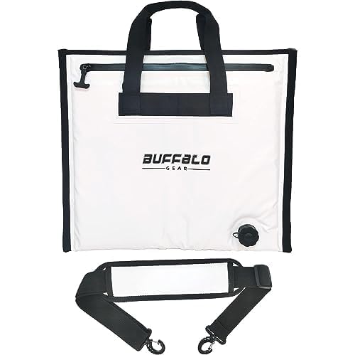 20’’ Fish Cooler Bag for Bait & Catch | Color: White Blue Gray