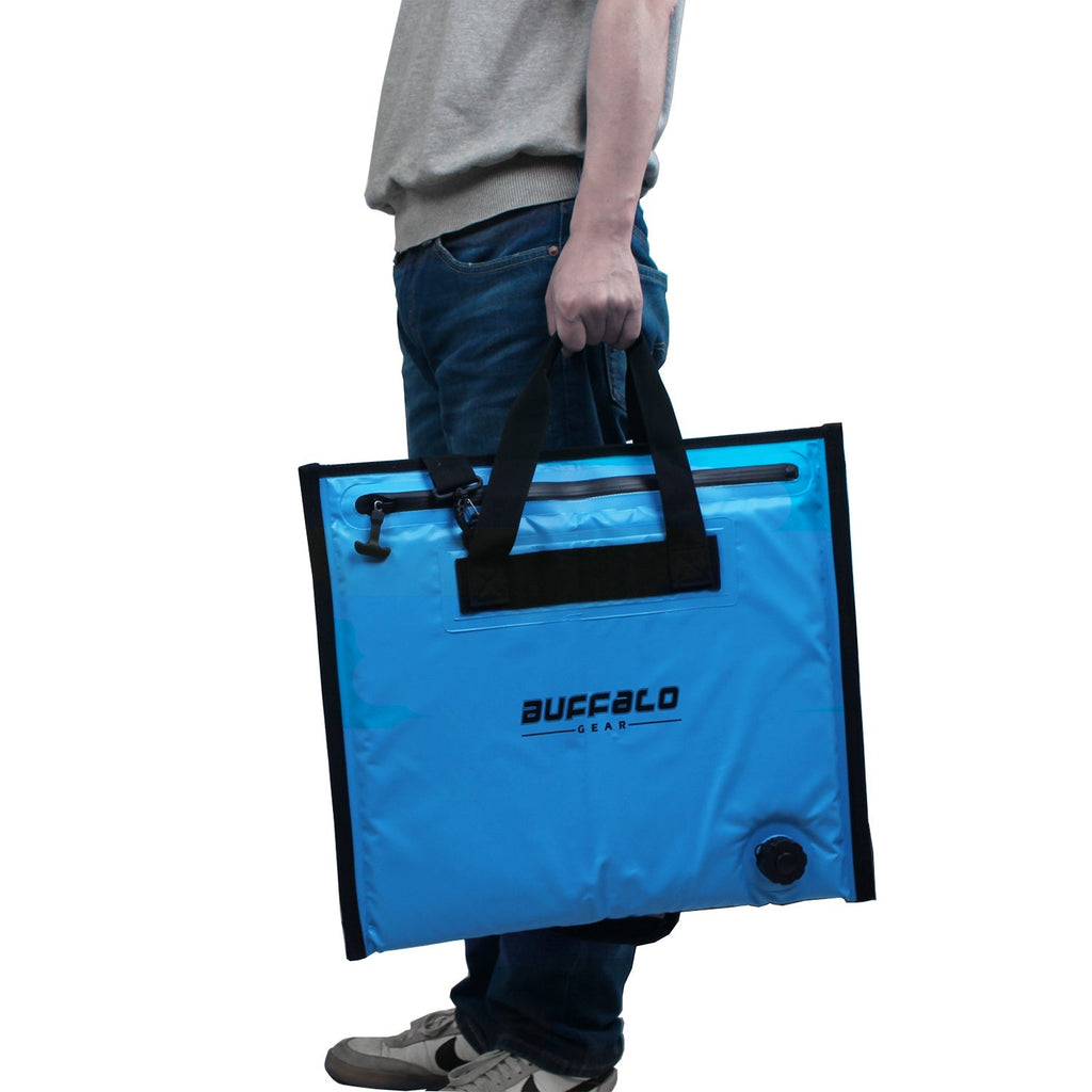 20’’ Fish Cooler Bag for Bait & Catch | Color: White Blue Gray