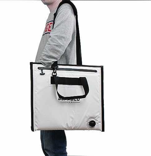 20’’ Fish Cooler Bag for Bait & Catch | Color: White Blue Gray