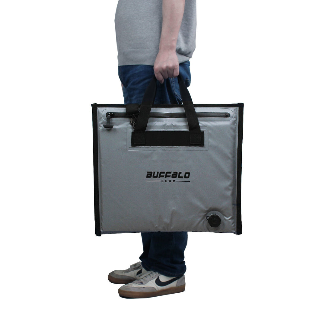 20’’ Fish Cooler Bag for Bait & Catch | Color: White Blue Gray