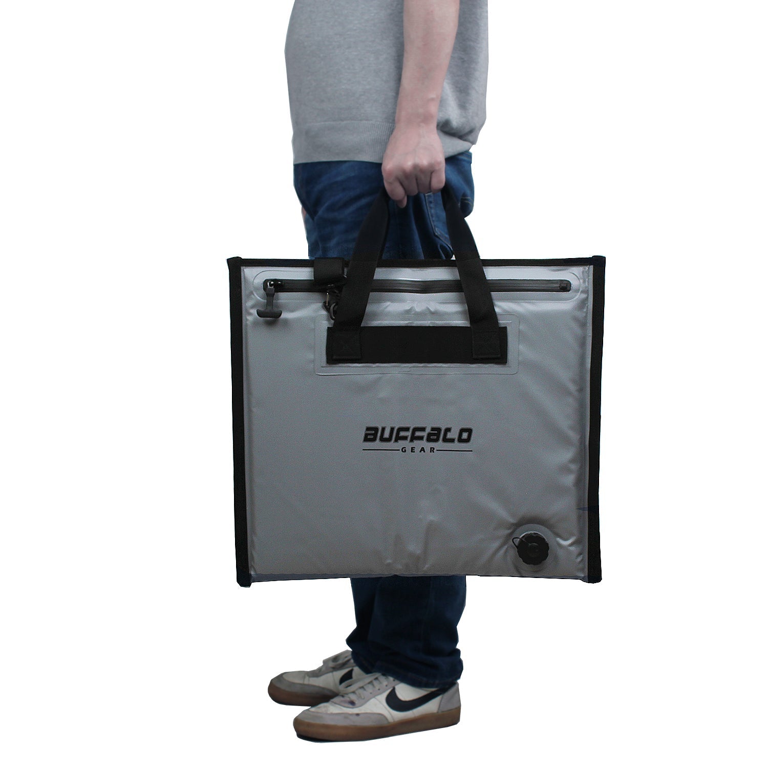 20’’ Fish Cooler Bag for Bait & Catch | Color: White Blue Gray