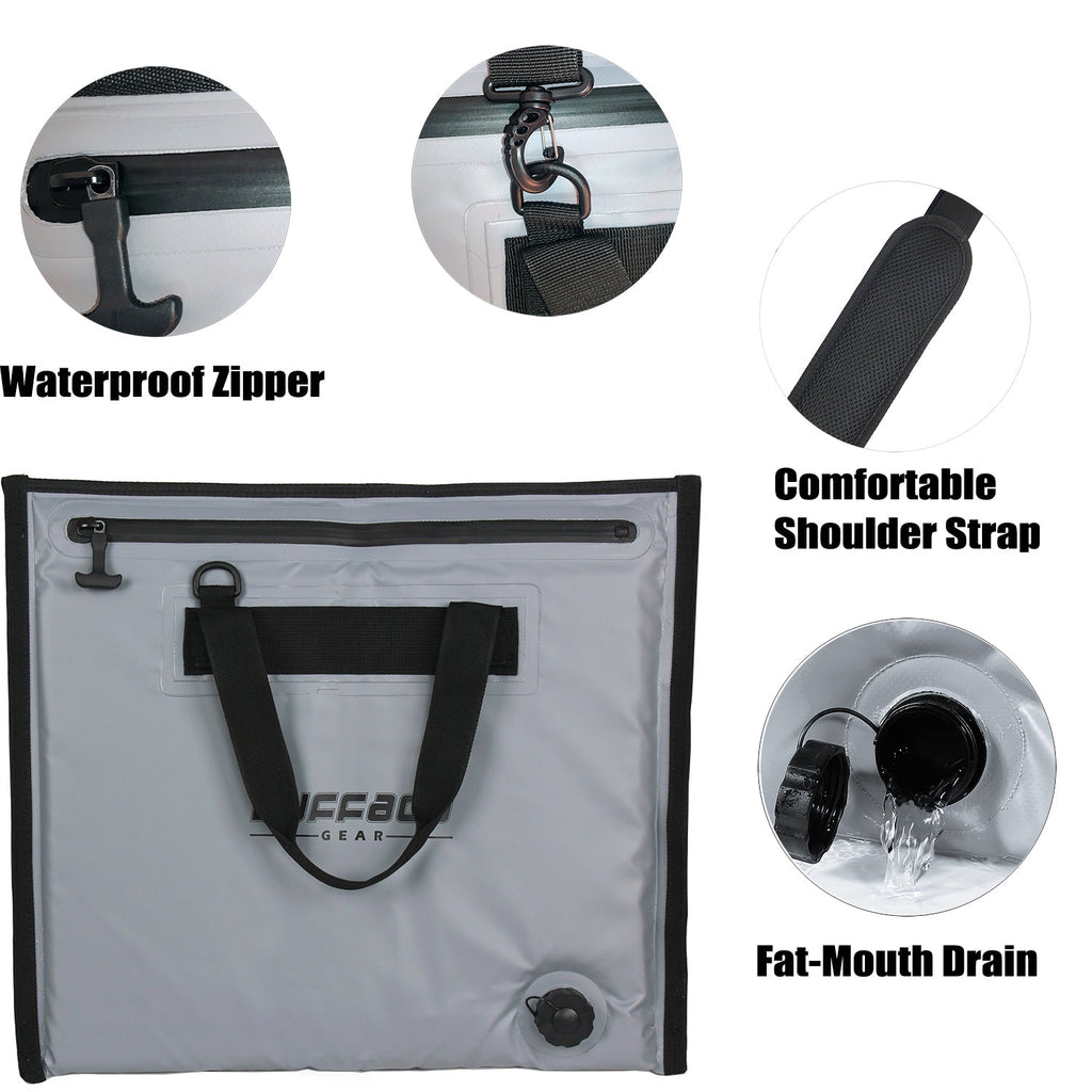 20’’ Fish Cooler Bag for Bait & Catch | Color: White Blue Gray