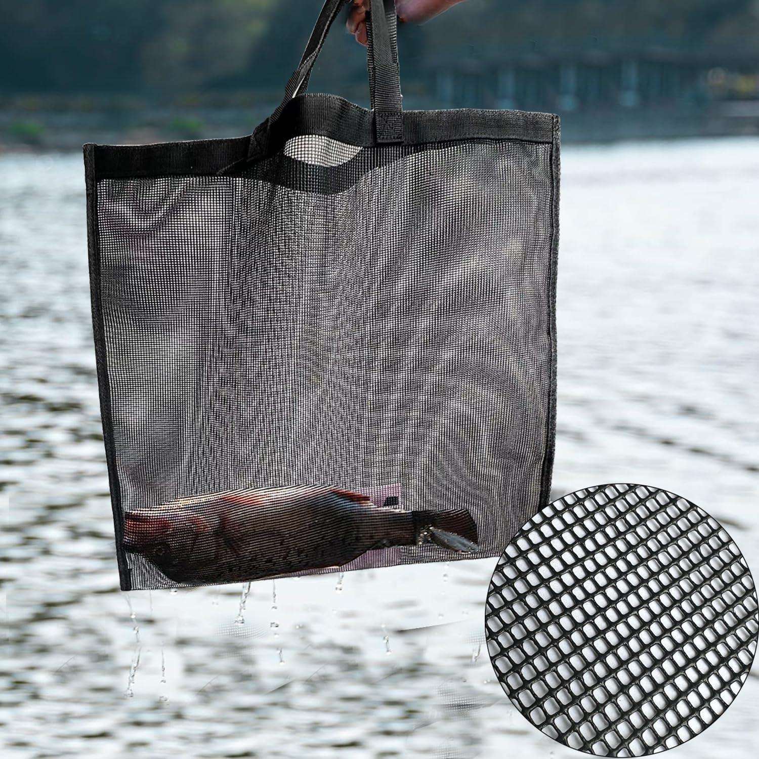 25’’ Tournament Weigh in Bag with Separate Mesh Insert | Color: Black Grey Blue | Cooler