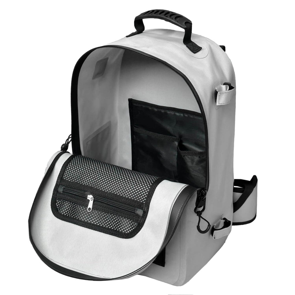 27QT Waterproof Fishing Backpack with Rod Holder | Color: Gray Green | Outdoor Activity