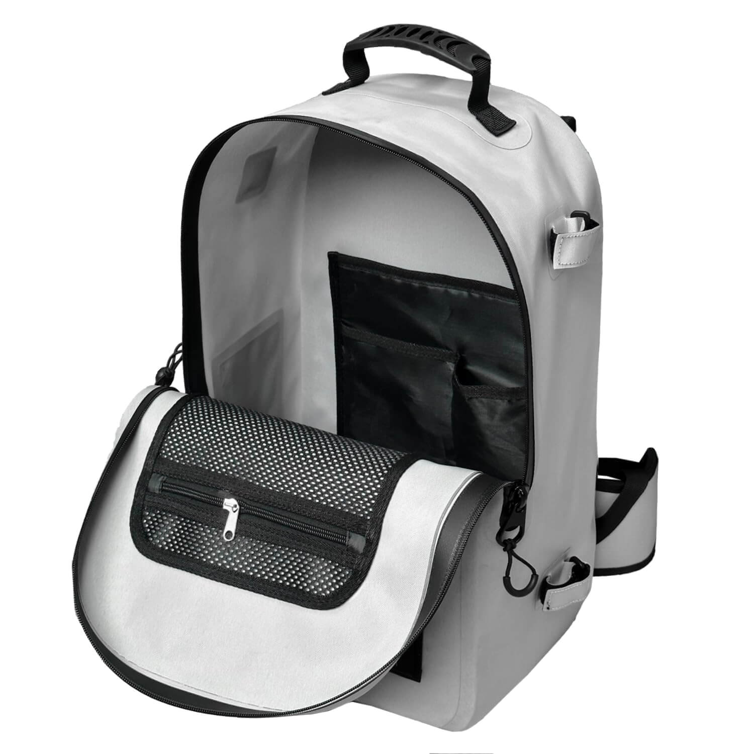 27QT Waterproof Fishing Backpack with Rod Holder | Color: Gray Green | Outdoor Activity