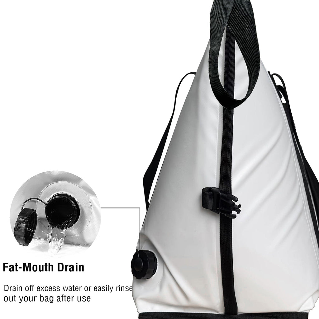 45QT Fish Cooler Bag With Flat Bottom | Color: White Gray