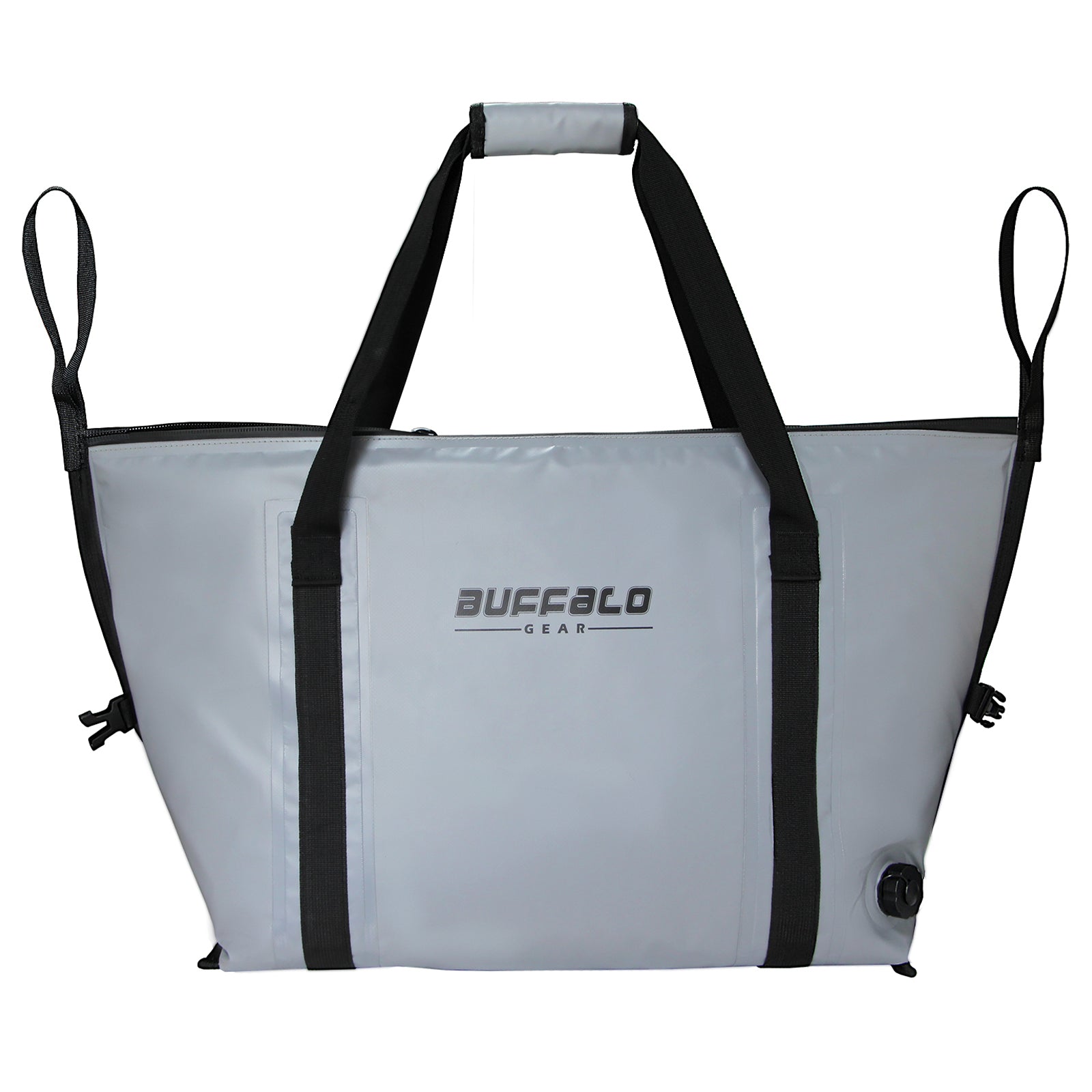 45QT Fish Cooler Bag With Flat Bottom | Color: White Gray