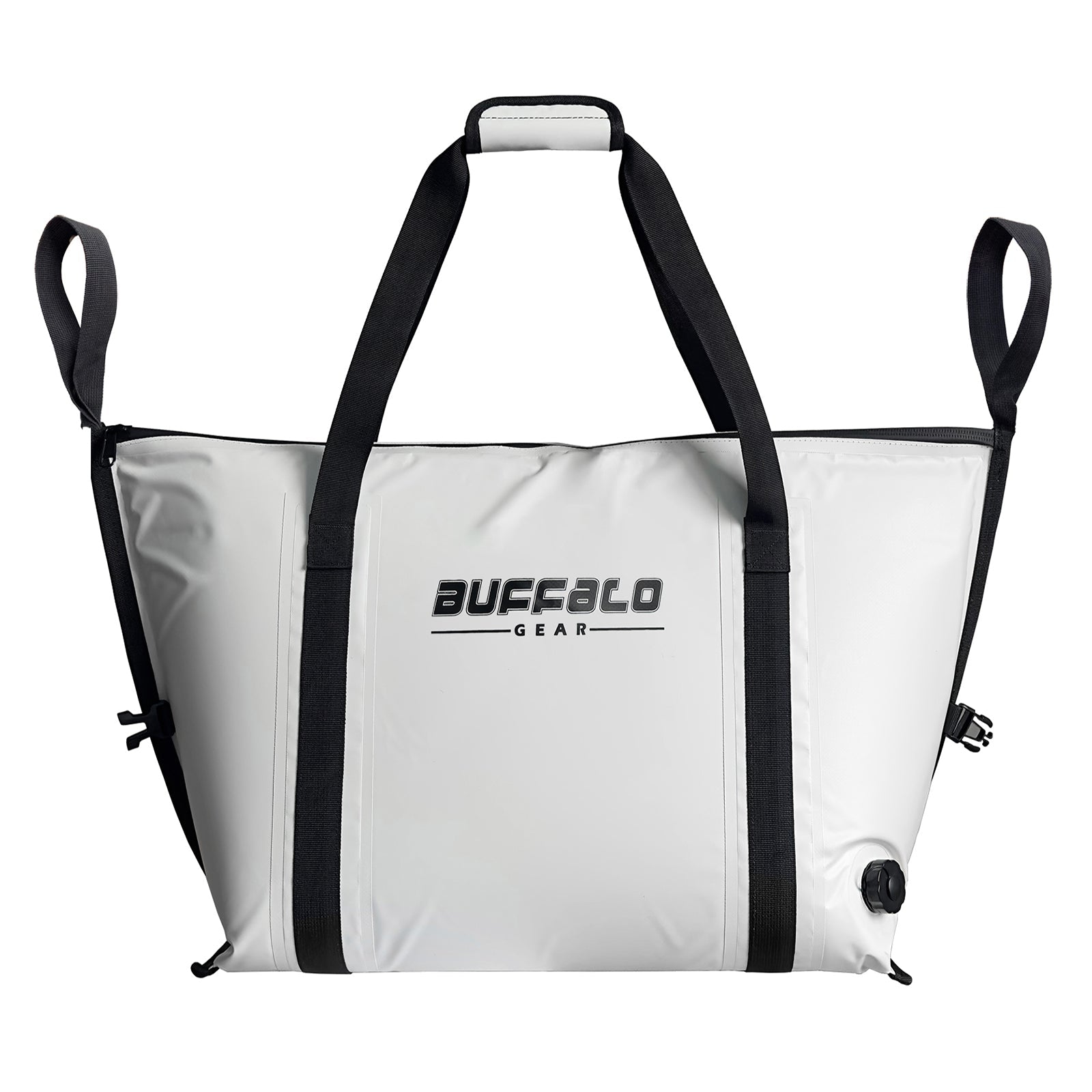 45QT Fish Cooler Bag With Flat Bottom | Color: White Gray