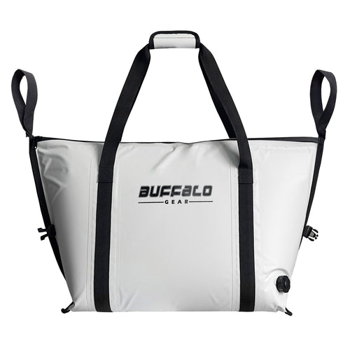 45QT Fish Cooler Bag With Flat Bottom | Color: White Gray