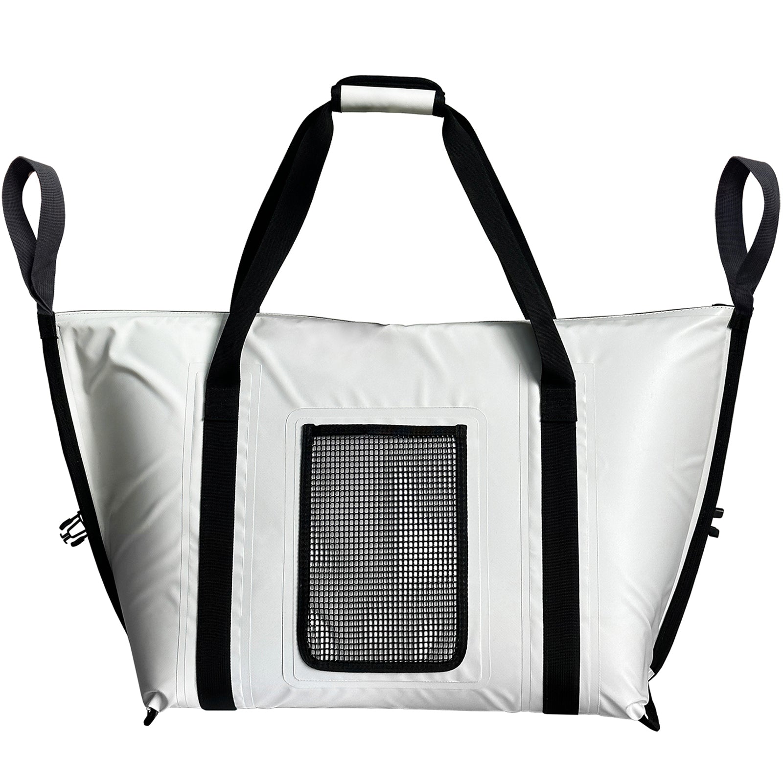 45QT Fish Cooler Bag With Flat Bottom | Color: White Gray