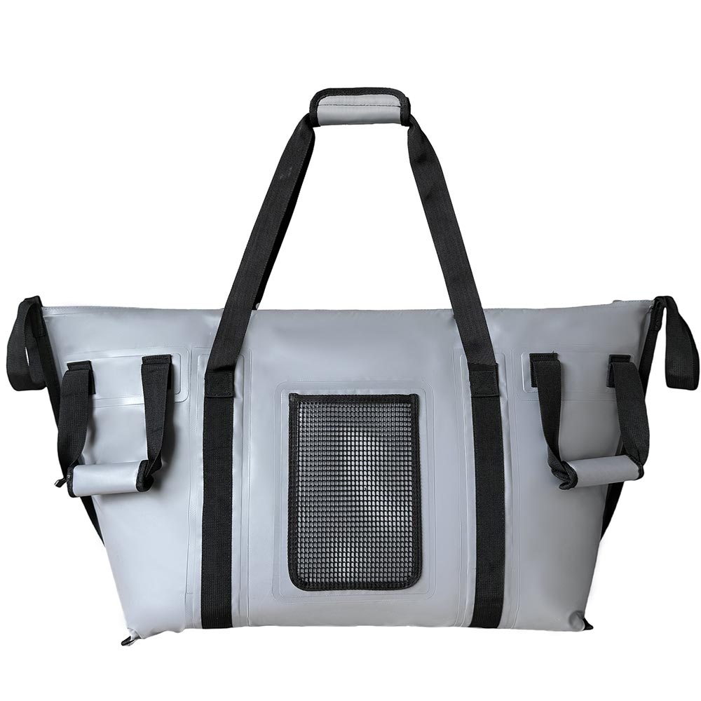 58QT Fish Cooler Bag With Flat Bottom | Color: Gray White