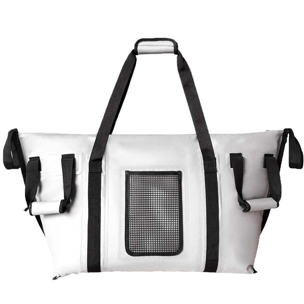 58QT Fish Cooler Bag With Flat Bottom | Color: Gray White