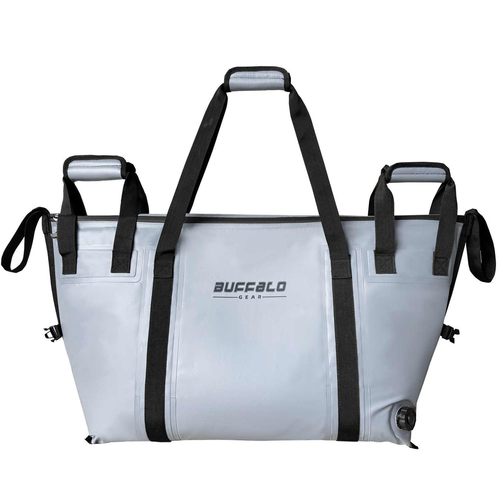58QT Fish Cooler Bag With Flat Bottom | Color: Gray White