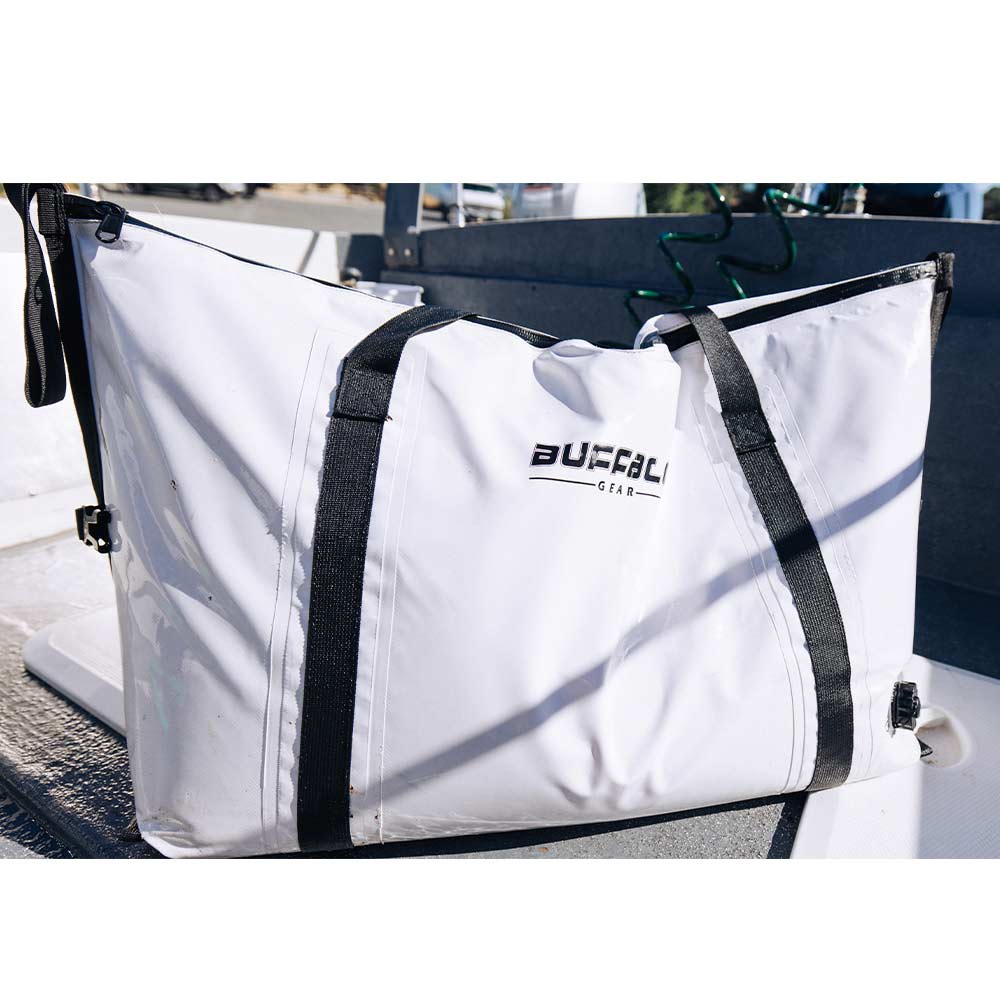 58QT Fish Cooler Bag With Flat Bottom | Color: Gray White