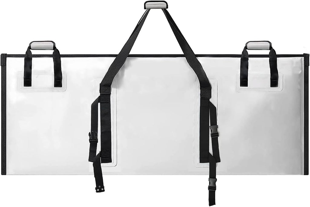 60x24’’ Fish Cooler Bag with YKK Zipper | Color: White Gray