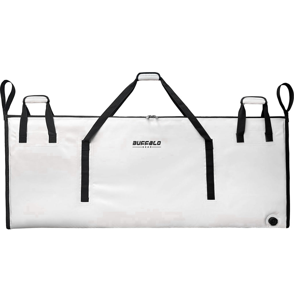 60x24’’ Fish Cooler Bag with YKK Zipper | Color: White Gray