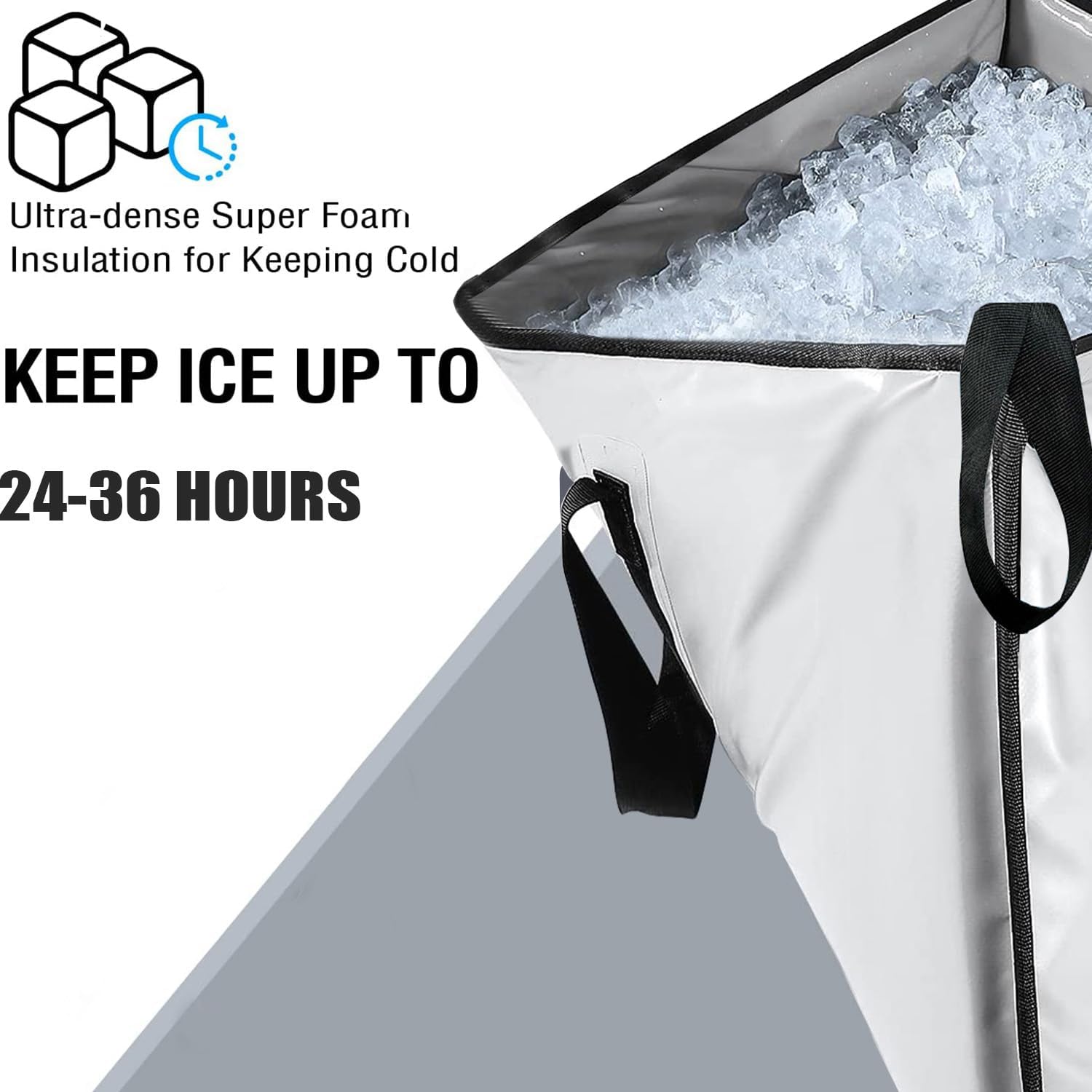 60x24’’ Fish Cooler Bag with YKK Zipper | Color: White Gray