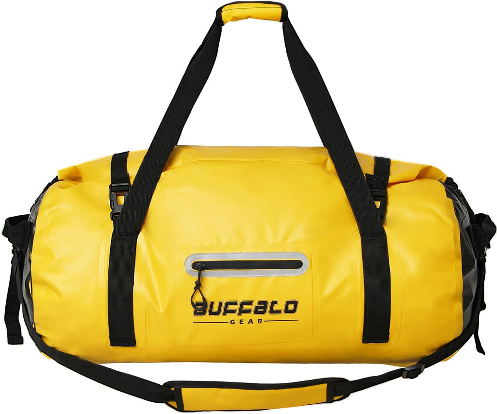 63QT Roll Top Waterproof Duffel Bag | Color: Grey White Black Red Orange Yellow | Cooler