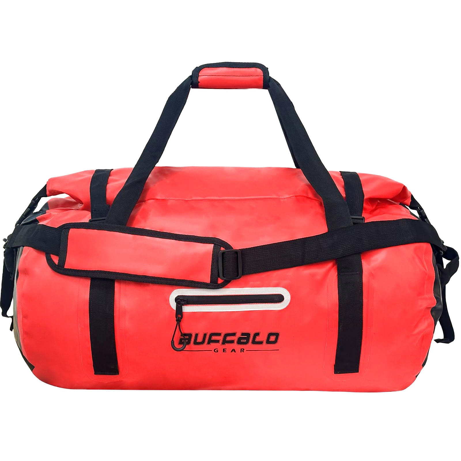 63QT Roll Top Waterproof Duffel Bag | Color: Grey White Black Red Orange Yellow | Cooler