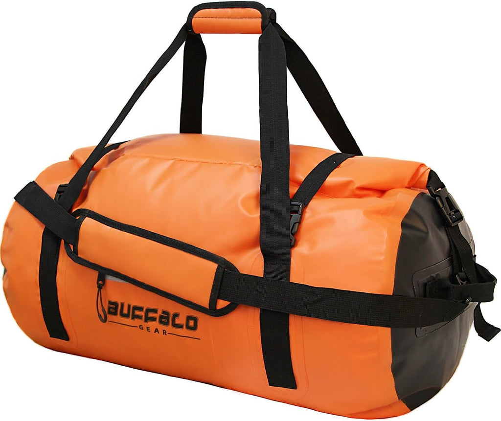 63QT Roll Top Waterproof Duffel Bag | Color: Grey White Black Red Orange Yellow | Cooler