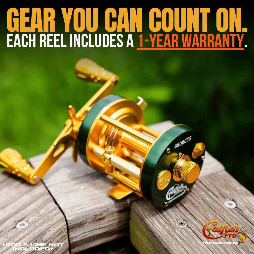 6800 CTS Round Baitcaster Reel | Hand: Right Left - Catfish