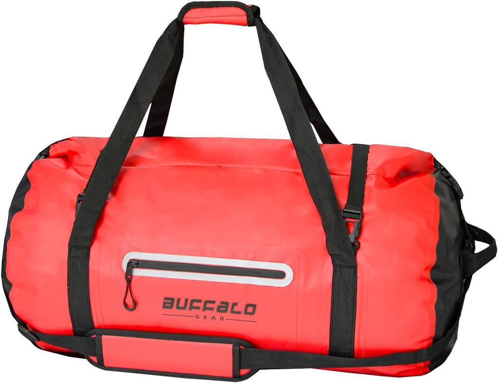 85QT Roll Top Waterproof Duffel Bag | Color: Orange Gray White Yellow Red Black | Cooler
