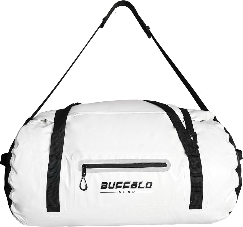 85QT Roll Top Waterproof Duffel Bag | Color: Orange Gray White Yellow Red Black | Cooler