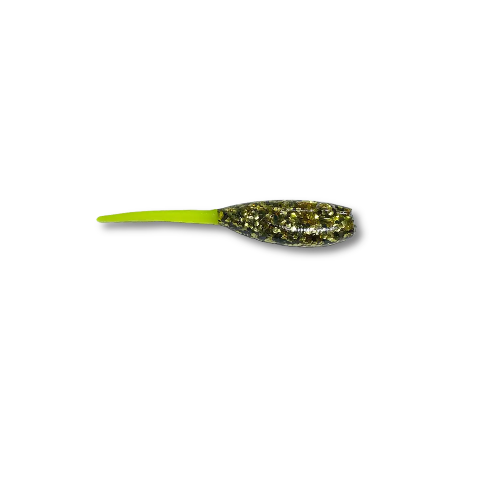 ATX Baby Shad – USA-Made Crappie Soft Plastic (19 Colors 3 Sizes) | Color: D2D Special Milk Baja Bug Blue Bluegrass