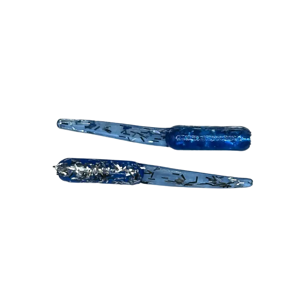 ATX Flat Tail – USA-Made Crappie Soft Plastic (11 Colors 2 Sizes 15 Pack) | Color: Bluegrass Chartreuse Pearl Ol’ Smoky