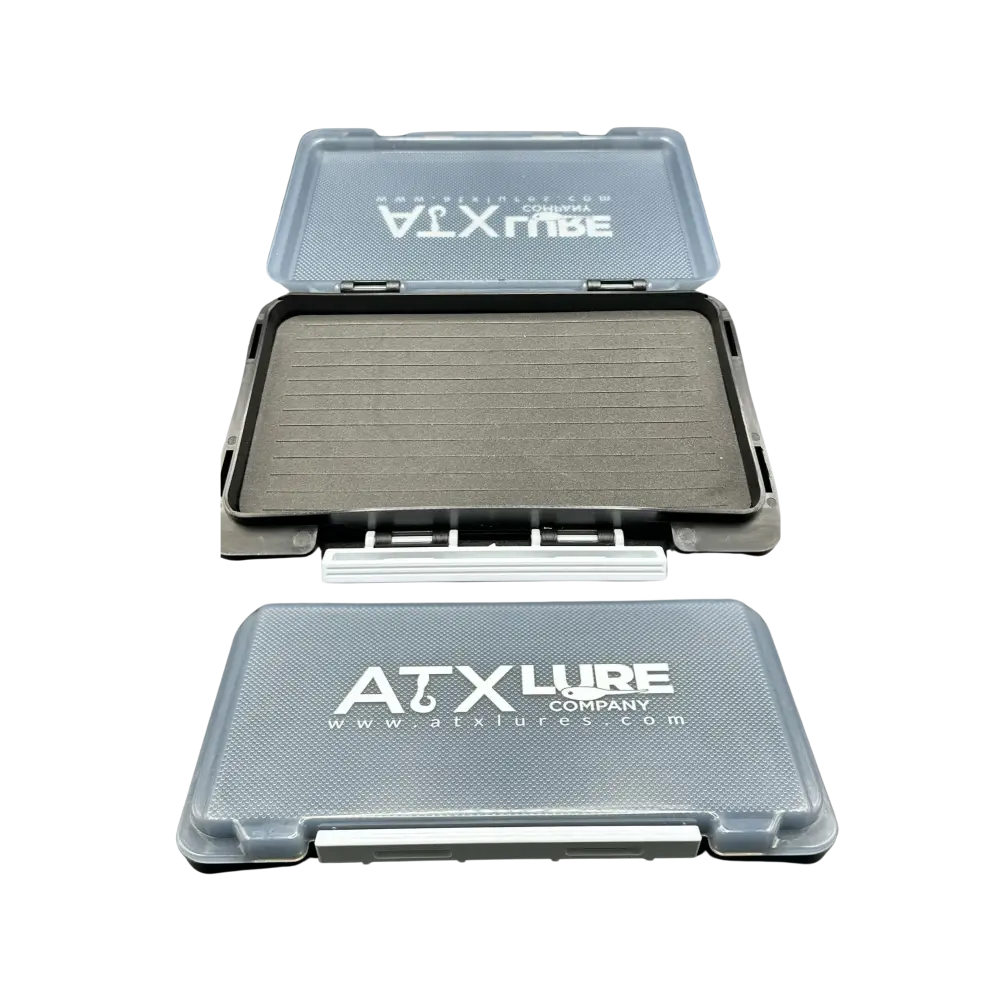 ATX Slotted Foam Jig Box – Tackle Storage for Heads & Lures | Color: Blue Black Orange Gray