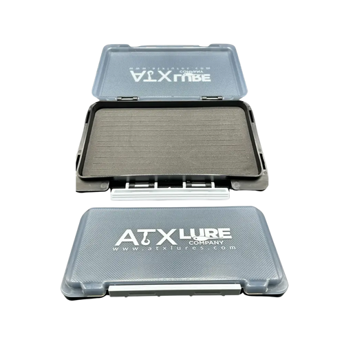 ATX Slotted Foam Jig Box – Tackle Storage for Heads & Lures | Color: Blue Black Orange Gray
