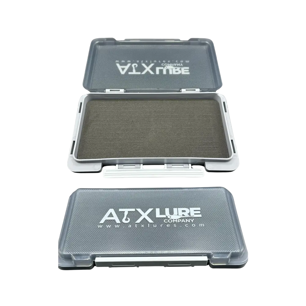 ATX Slotted Foam Jig Box – Tackle Storage for Heads & Lures | Color: Blue Black Orange Gray