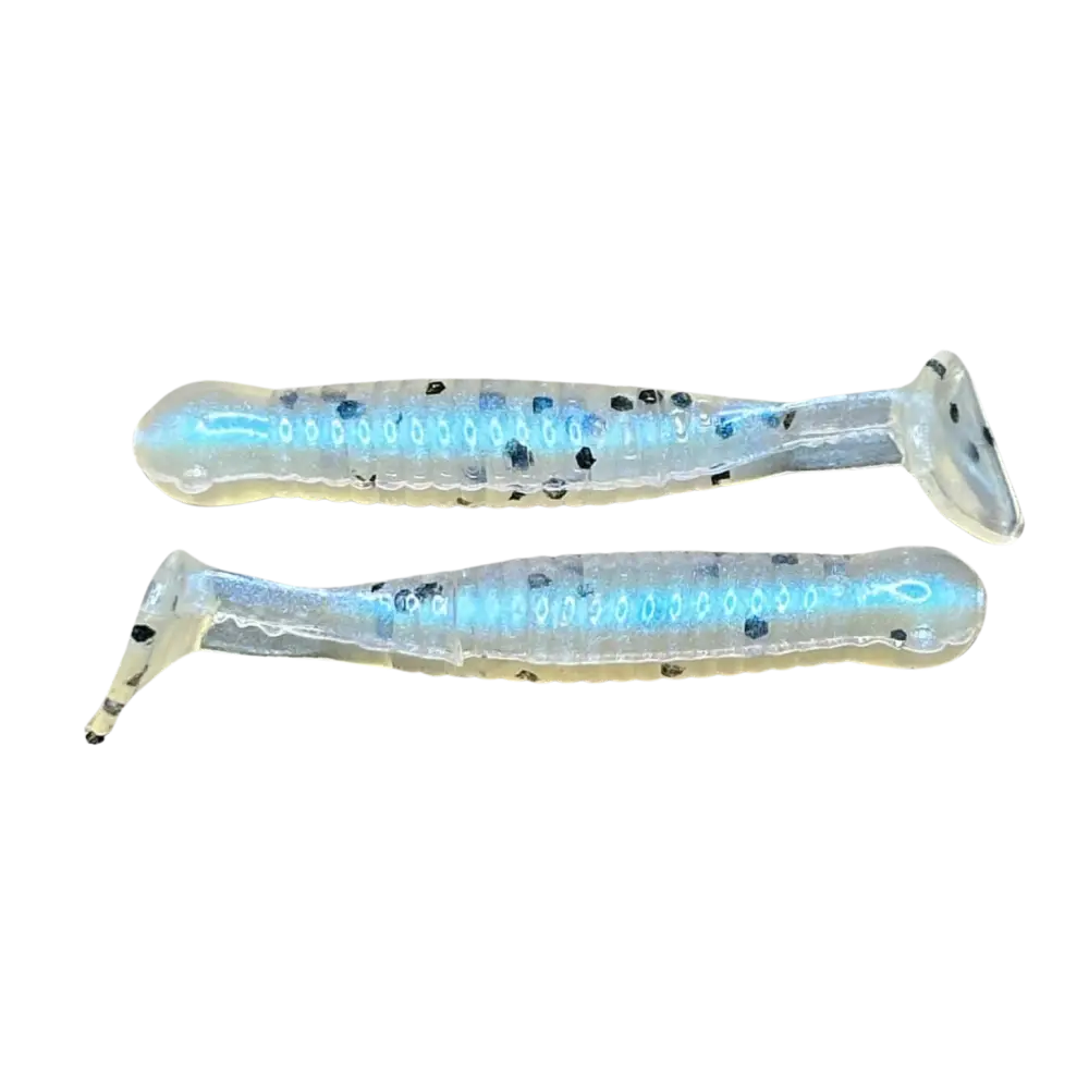 ATX Torpedo – 1.5’’ Paddle Tail Soft Plastic Crappie Bait (14 Pack) | Color: June Bug/Chartreuse Avocado Gold