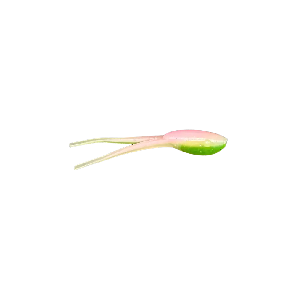 ATX Wicked Shad – USA-Made Crappie Soft Plastic (20 Colors 3 Sizes 14 Pack) | Color: Milk/Green Tail Milk Baja Bug Blue