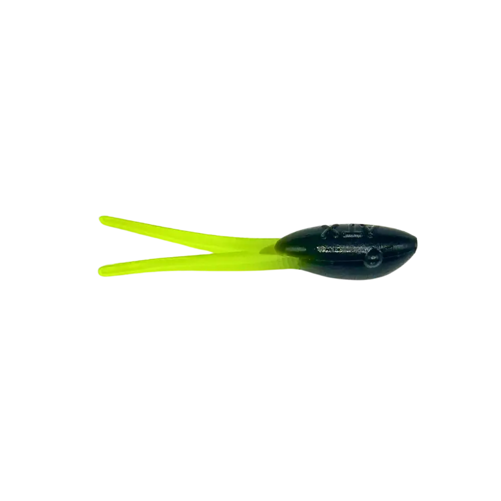 ATX Wicked Shad – USA-Made Crappie Soft Plastic (20 Colors 3 Sizes 14 Pack) | Color: Milk/Green Tail Milk Baja Bug Blue