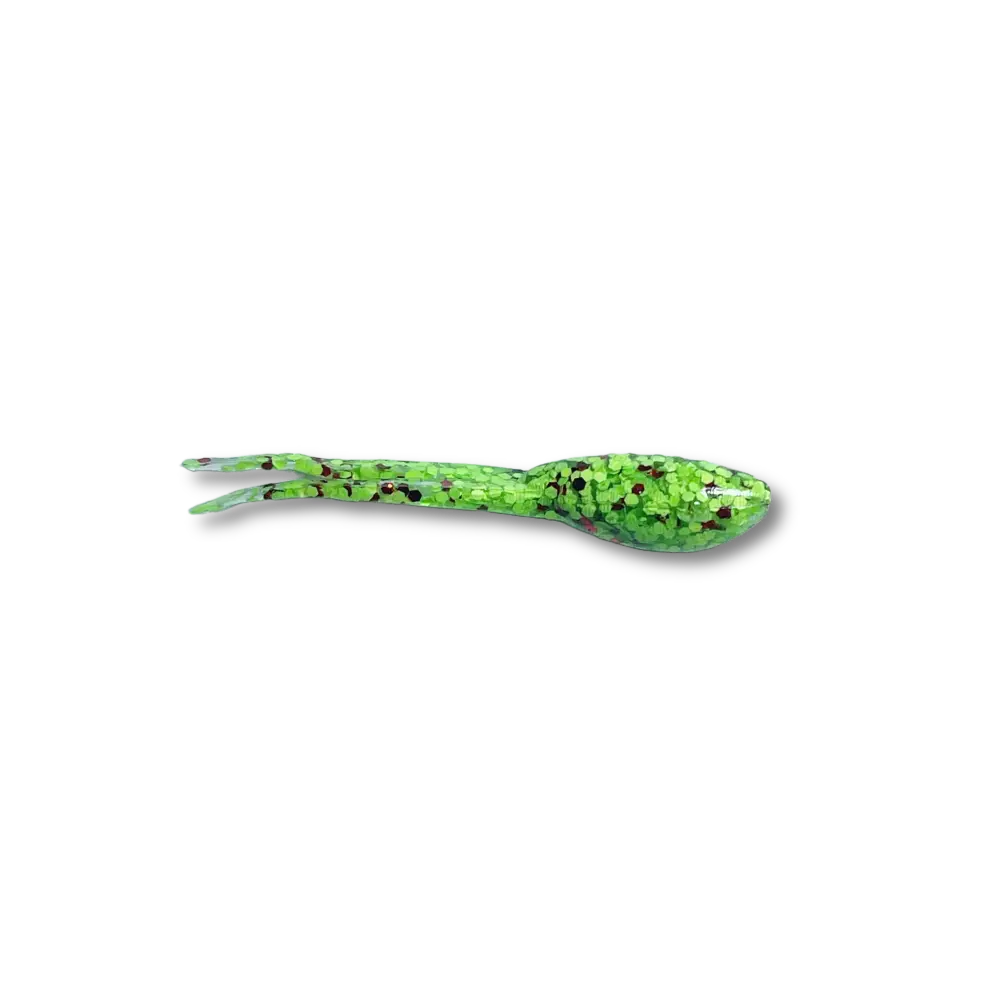 ATX Wicked Shad – USA-Made Crappie Soft Plastic (20 Colors 3 Sizes 14 Pack) | Color: Milk/Green Tail Milk Baja Bug Blue