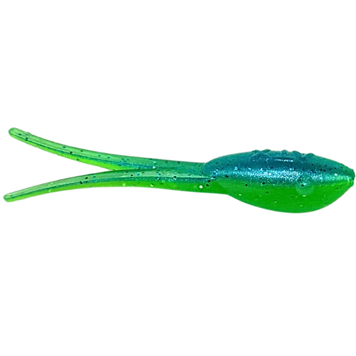 ATX Wicked Shad – USA-Made Crappie Soft Plastic (20 Colors 3 Sizes 14 Pack) | Color: Milk/Green Tail Milk Baja Bug Blue