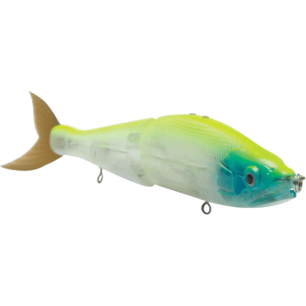 B Venom 6’’ Swimbait for Musky Stripers & Bass – EBS MultiTouch | Variable Weight | Color: Blue Pearl Chartreuse