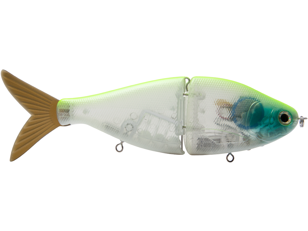 B Viper 8’’ Glide Bait for Musky Pike & Stripers – EBS MultiTouch | Variable Weight | Color: Blue Pearl Chartreuse Baby