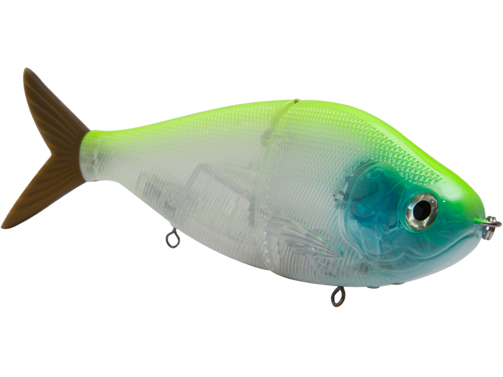 B Viper 8’’ Glide Bait for Musky Pike & Stripers – EBS MultiTouch | Variable Weight | Color: Blue Pearl Chartreuse Baby