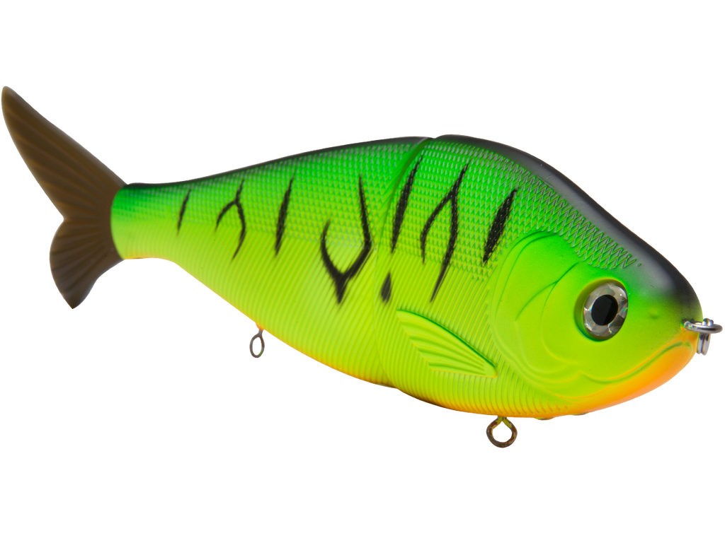 B Viper 8’’ Glide Bait for Musky Pike & Stripers – EBS MultiTouch | Variable Weight | Color: Blue Pearl Chartreuse Baby