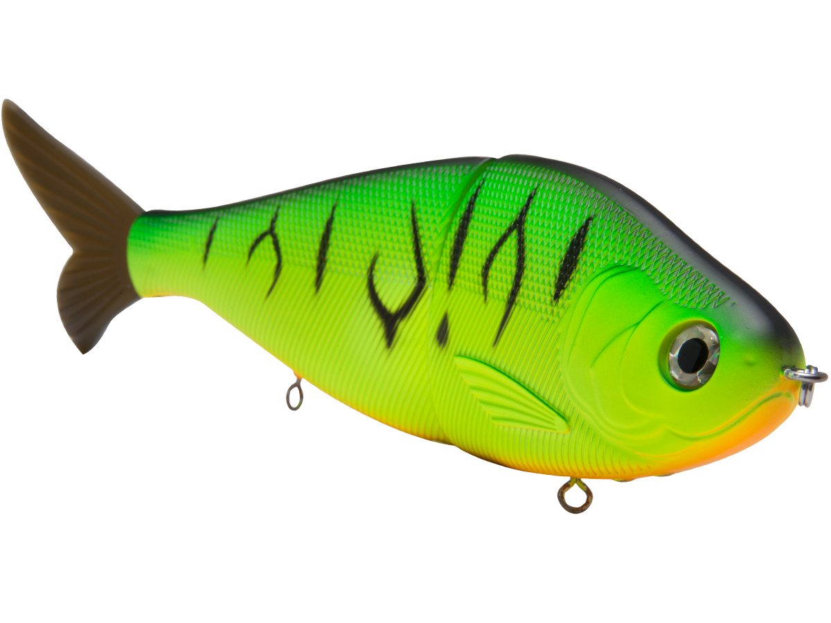 B Viper 8’’ Glide Bait for Musky Pike & Stripers – EBS MultiTouch | Variable Weight | Color: Blue Pearl Chartreuse Baby