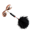 Bad Boy Bucktail 7.9’’ Musky & Tiger Muskie Inline Spinner – EBS Sound | Hand-Finished Blades | Color: S Hot Pink Black
