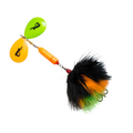 Bad Boy Bucktail Inline Spinner for Musky Tiger Muskie & Pike – EBS Sound Technology | Color Sound: Hot Orange