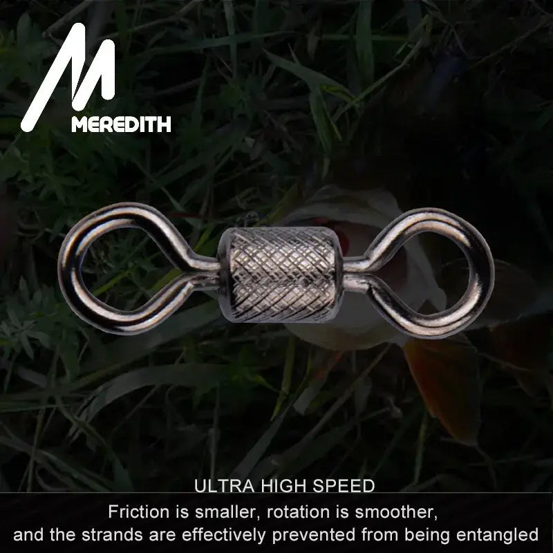 Ball Bearing Swivel with Safety Snap – 302 Stainless Steel 50pc (4 Sizes) | Color: Size6 12mm 28kg Size10 9mm 13kg